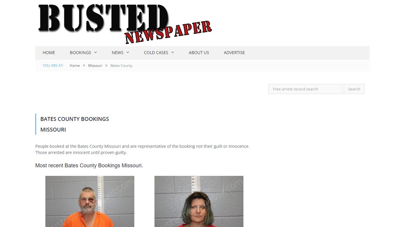 Bates County, MO Mugshots - BUSTEDNEWSPAPER.COM